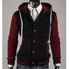 Mens Slim Fit Baseball Jacket Varsity Hoodies